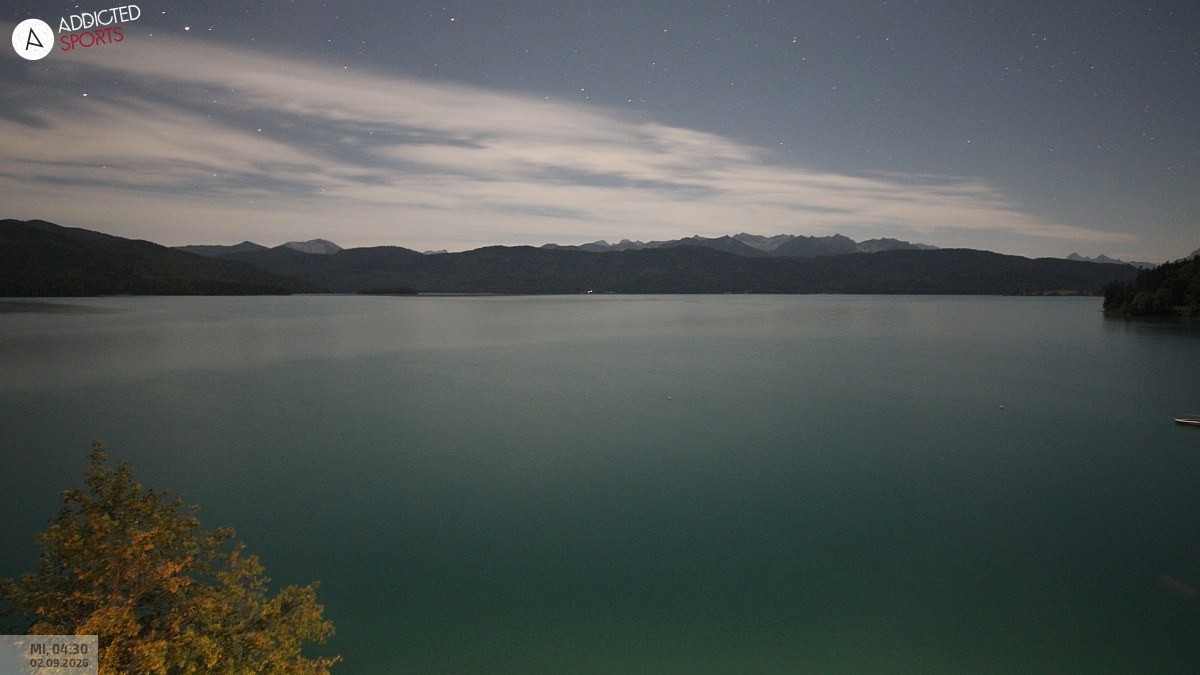 Archiv Foto Webcam Hotel Karwendelblick: Ausblick zum Walchensee