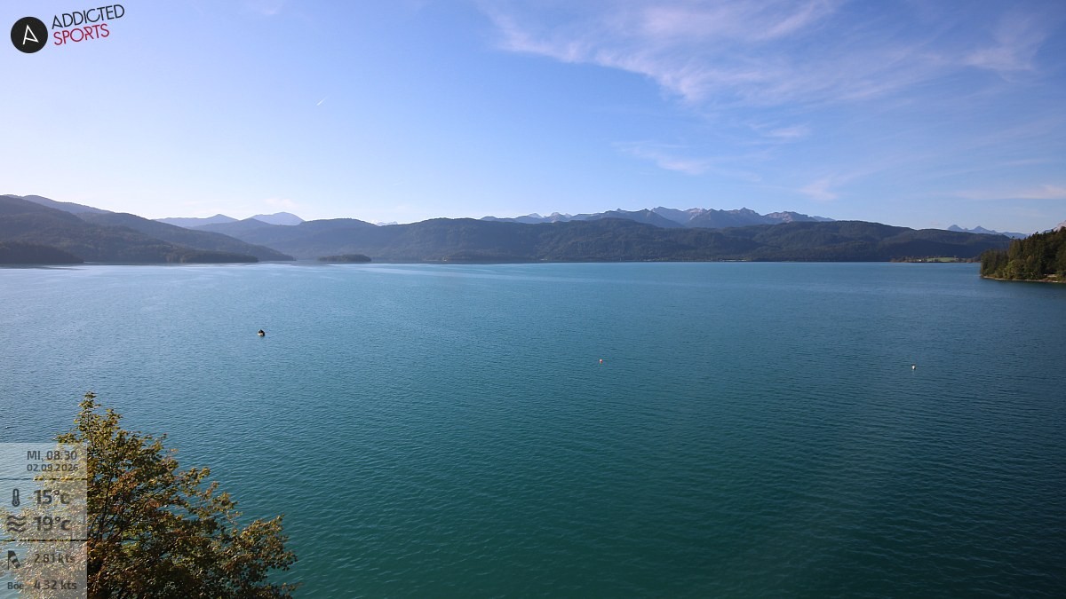 Archiv Foto Webcam Hotel Karwendelblick: Ausblick zum Walchensee