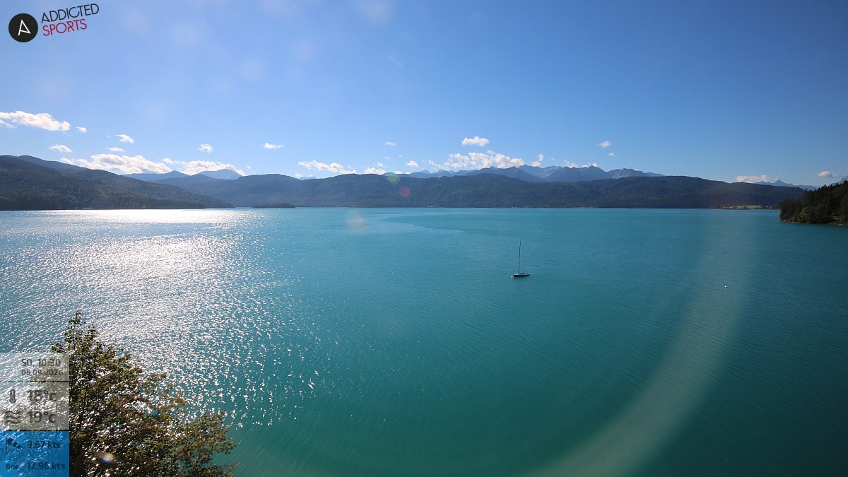 Archiv Foto Webcam Hotel Karwendelblick: Ausblick zum Walchensee