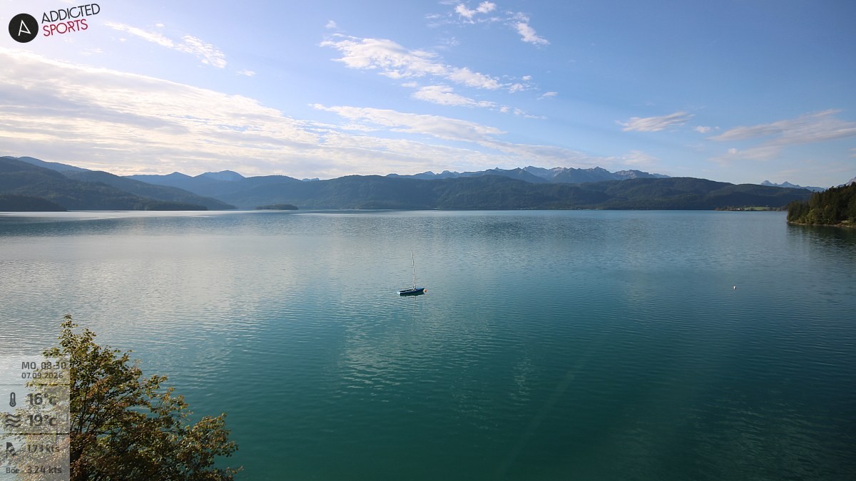 Archiv Foto Webcam Hotel Karwendelblick: Ausblick zum Walchensee