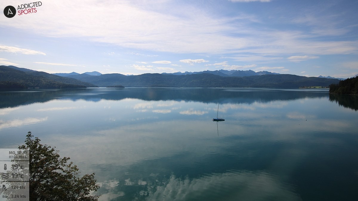 Archiv Foto Webcam Hotel Karwendelblick: Ausblick zum Walchensee