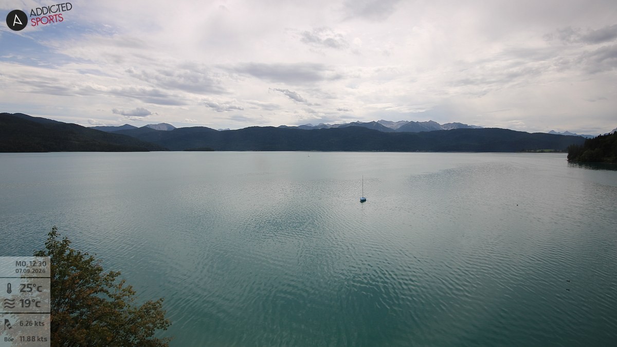 Archiv Foto Webcam Hotel Karwendelblick: Ausblick zum Walchensee