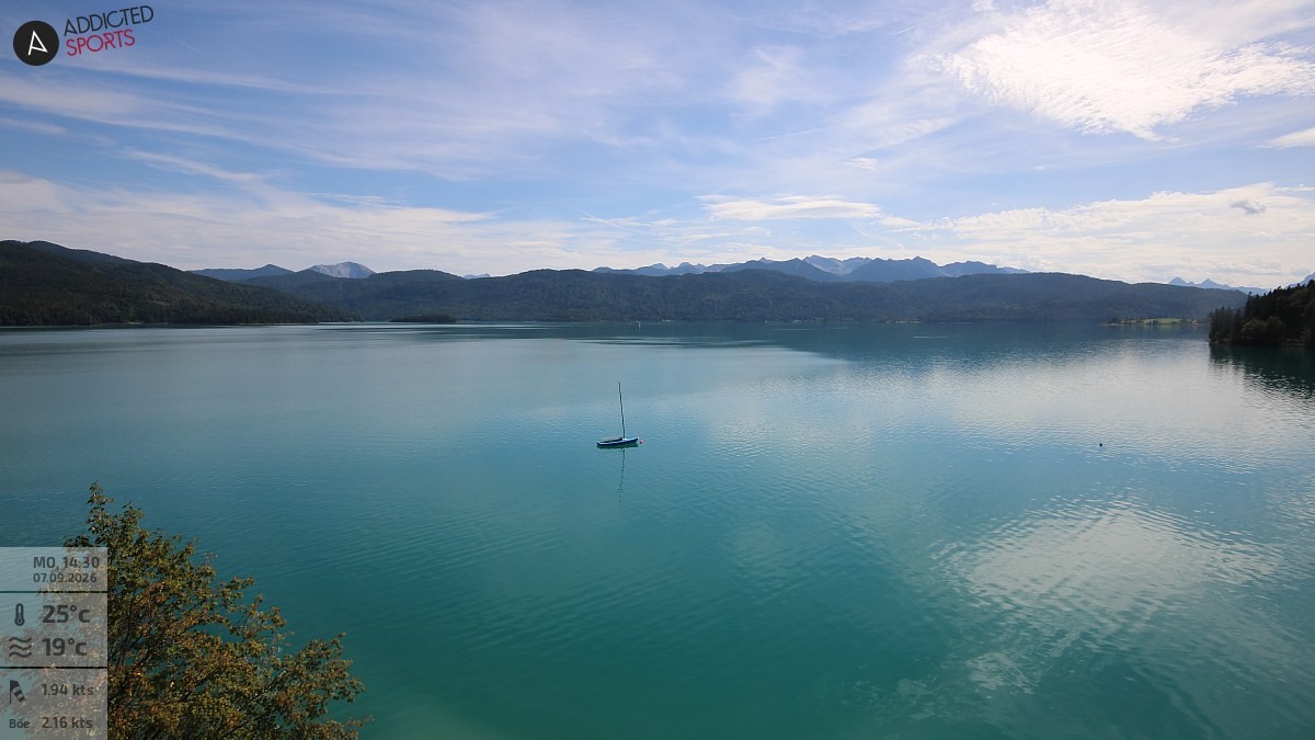 Archiv Foto Webcam Hotel Karwendelblick: Ausblick zum Walchensee