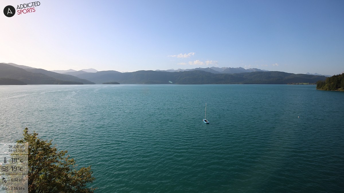 Archiv Foto Webcam Hotel Karwendelblick: Ausblick zum Walchensee