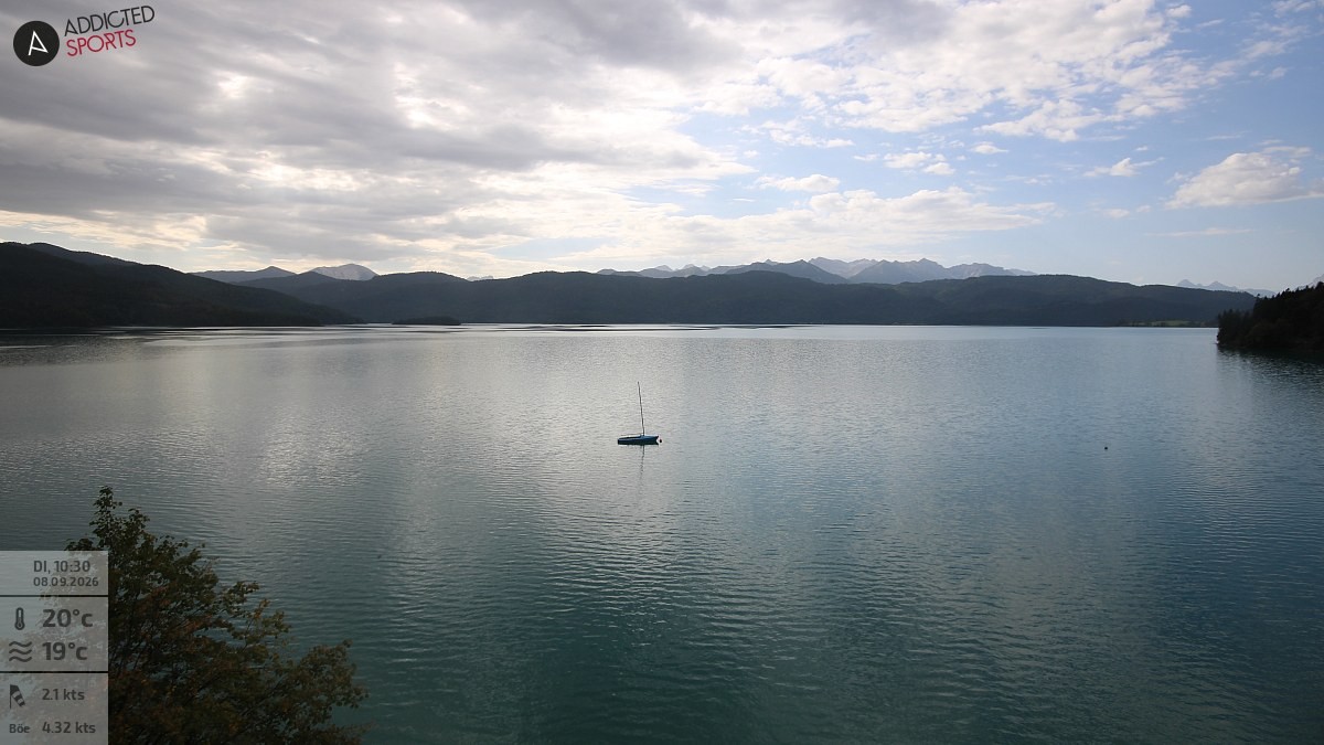 Archiv Foto Webcam Hotel Karwendelblick: Ausblick zum Walchensee