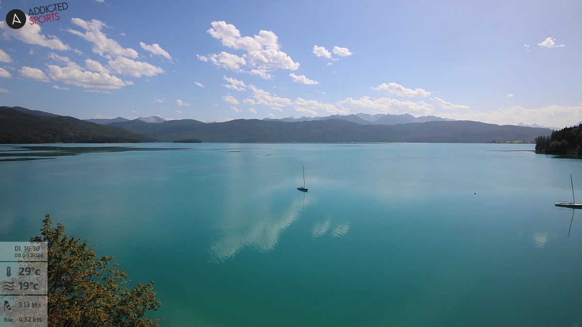 Archiv Foto Webcam Hotel Karwendelblick: Ausblick zum Walchensee