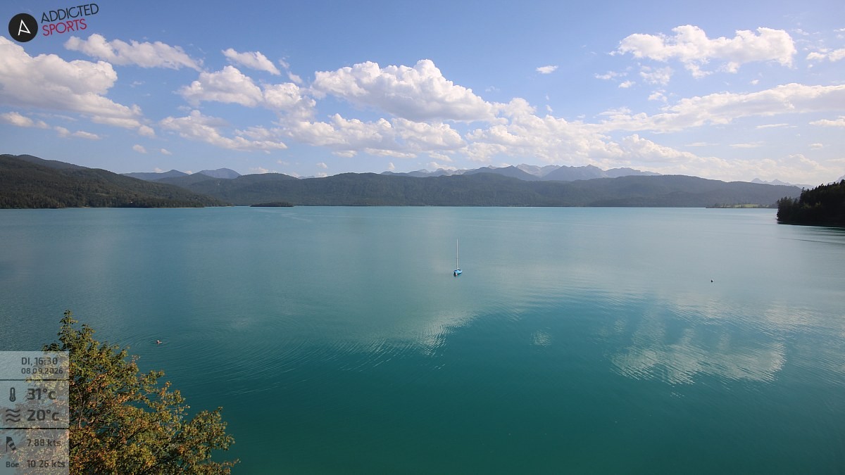 Archiv Foto Webcam Hotel Karwendelblick: Ausblick zum Walchensee
