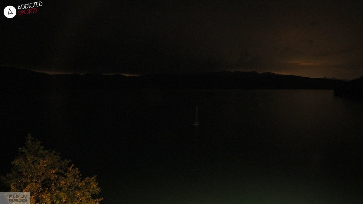 Archiv Foto Webcam Hotel Karwendelblick: Ausblick zum Walchensee