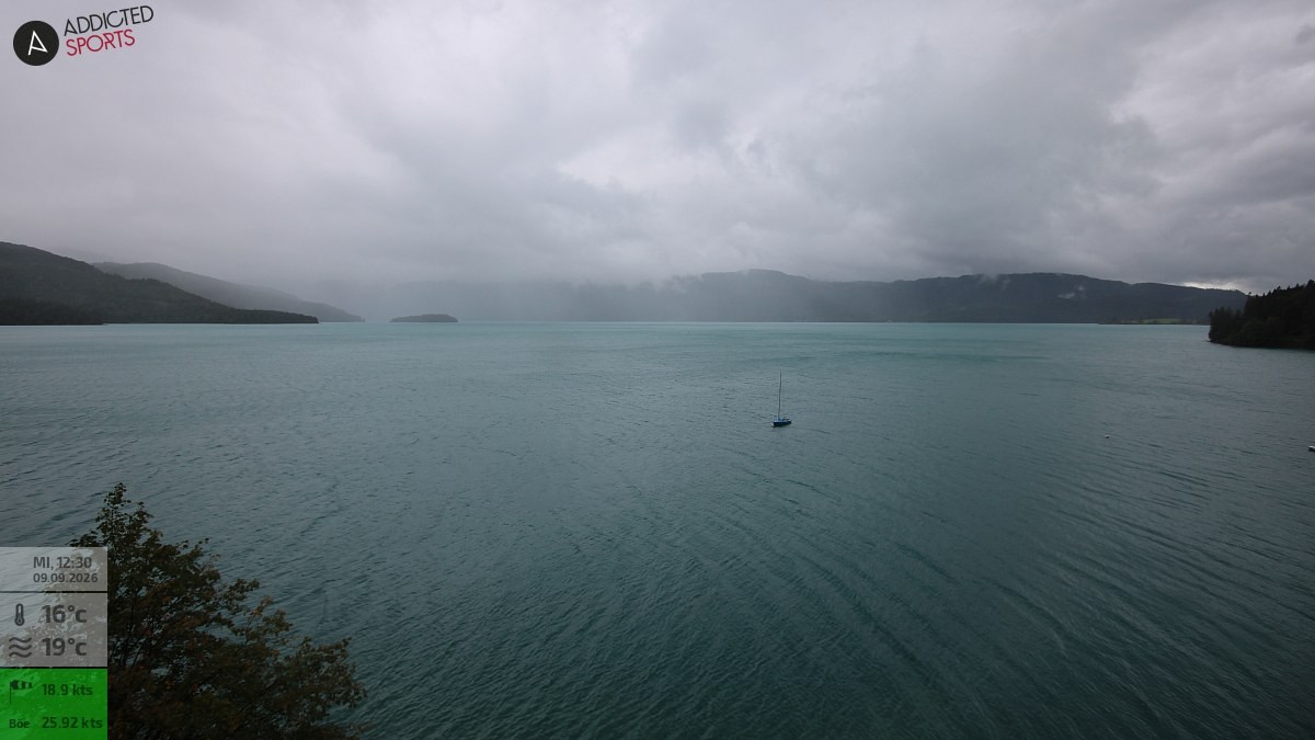 Archiv Foto Webcam Hotel Karwendelblick: Ausblick zum Walchensee