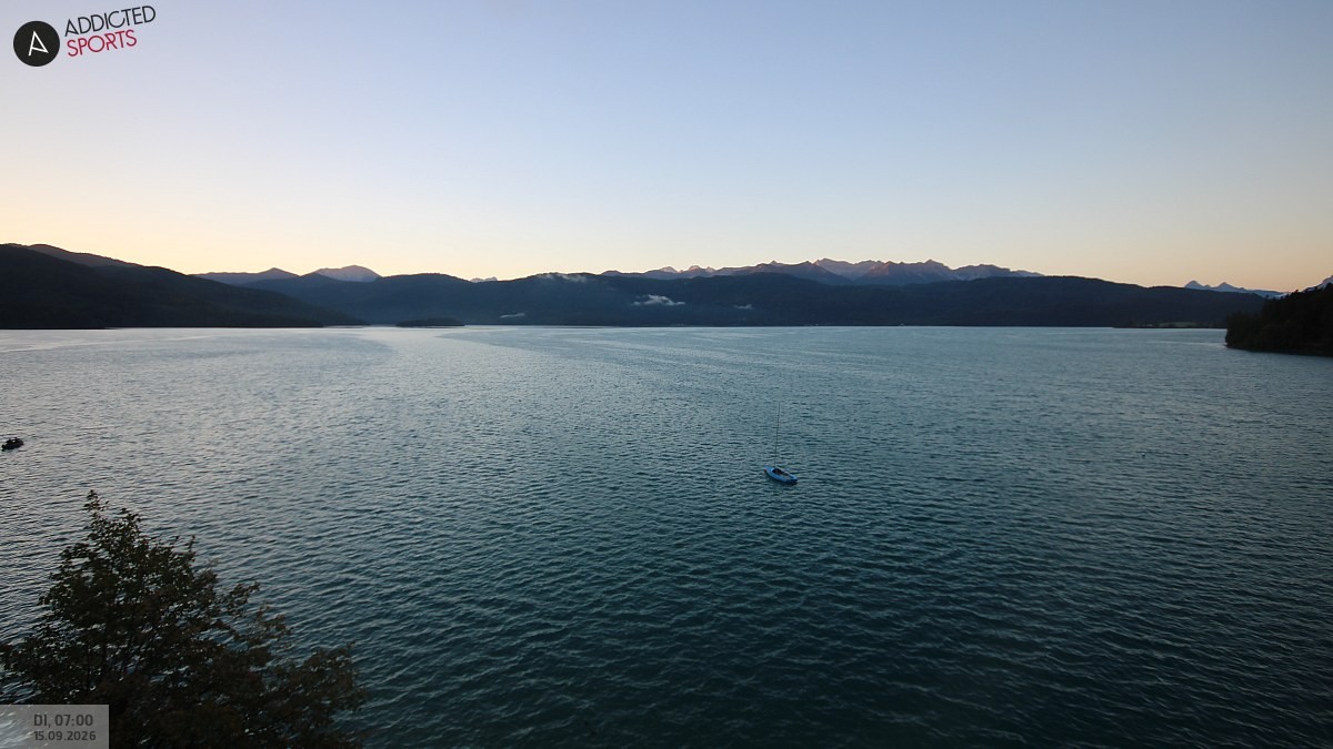 Archiv Foto Webcam Hotel Karwendelblick: Ausblick zum Walchensee