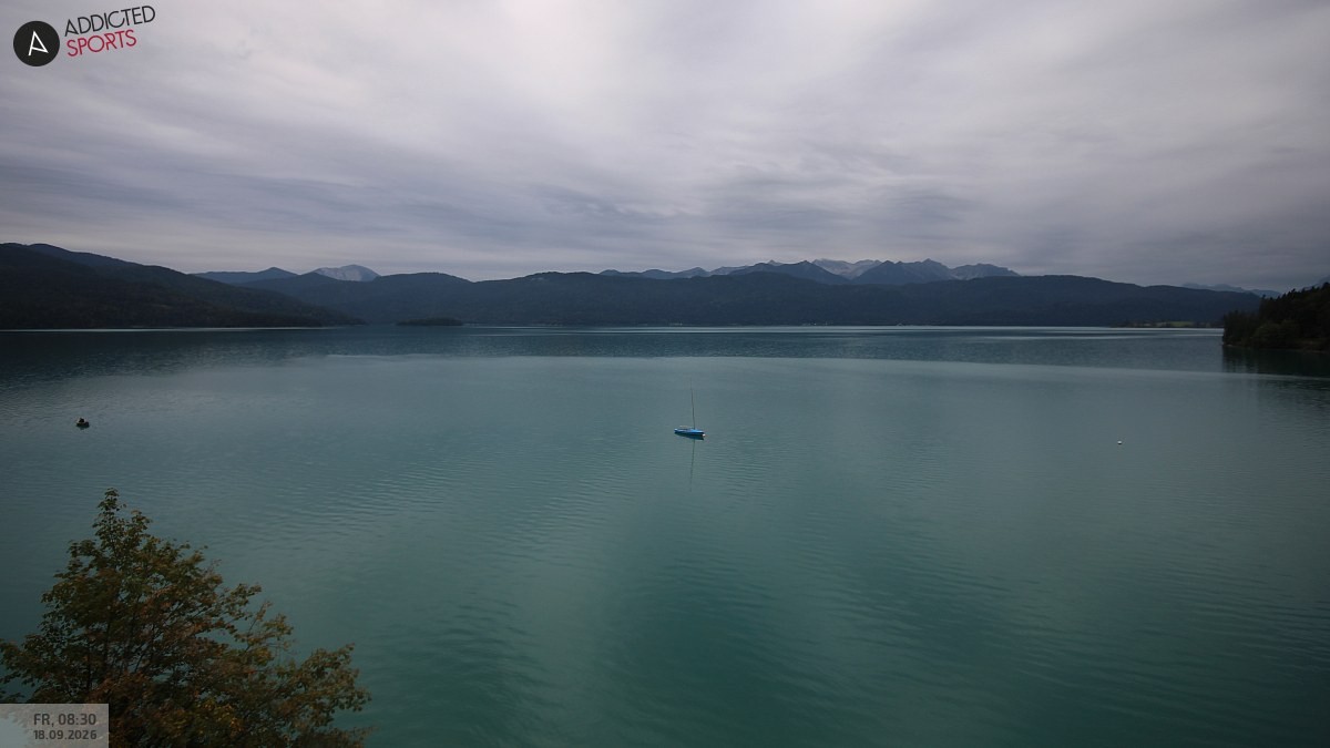 Archiv Foto Webcam Hotel Karwendelblick: Ausblick zum Walchensee