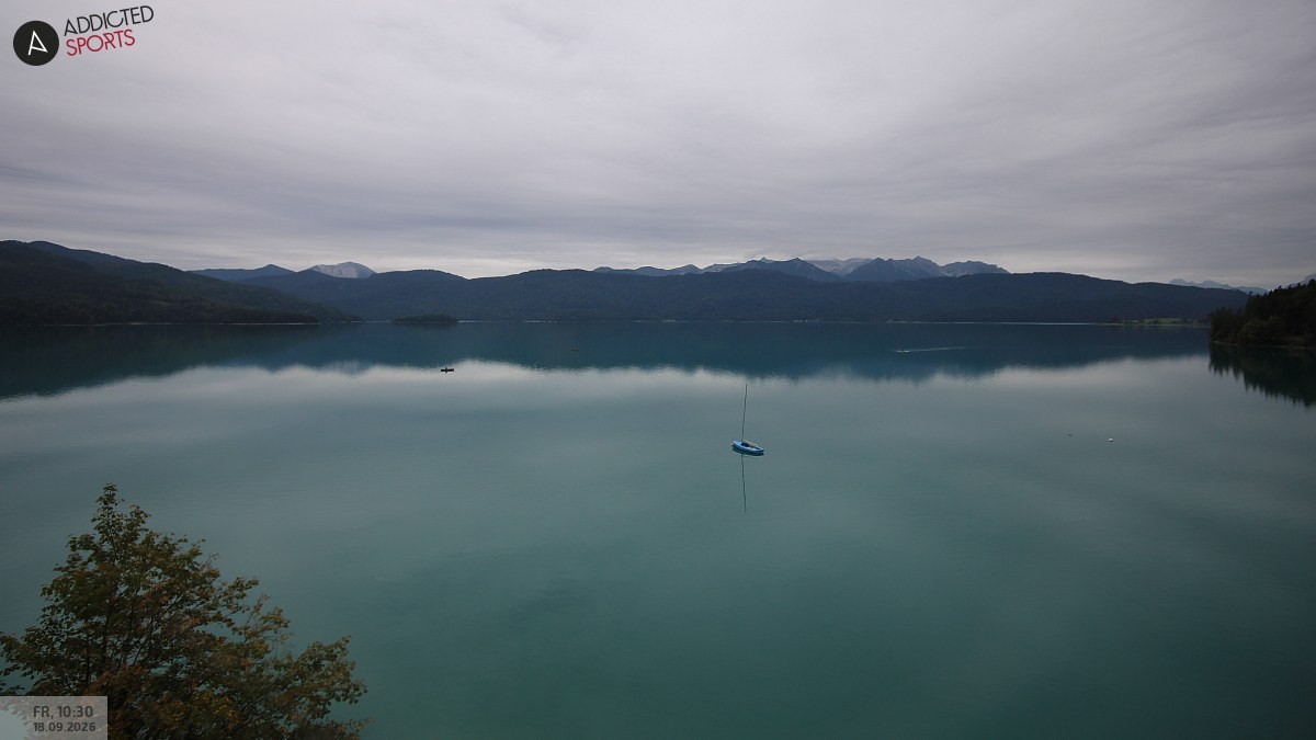 Archiv Foto Webcam Hotel Karwendelblick: Ausblick zum Walchensee