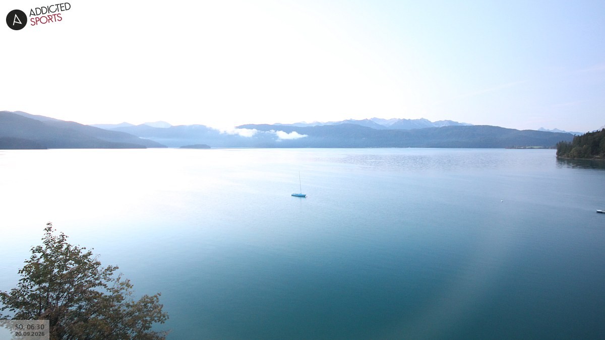 Archiv Foto Webcam Hotel Karwendelblick: Ausblick zum Walchensee