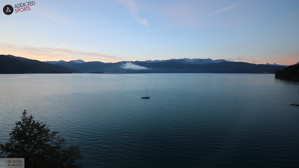 Archiv Foto Webcam Hotel Karwendelblick: Ausblick zum Walchensee