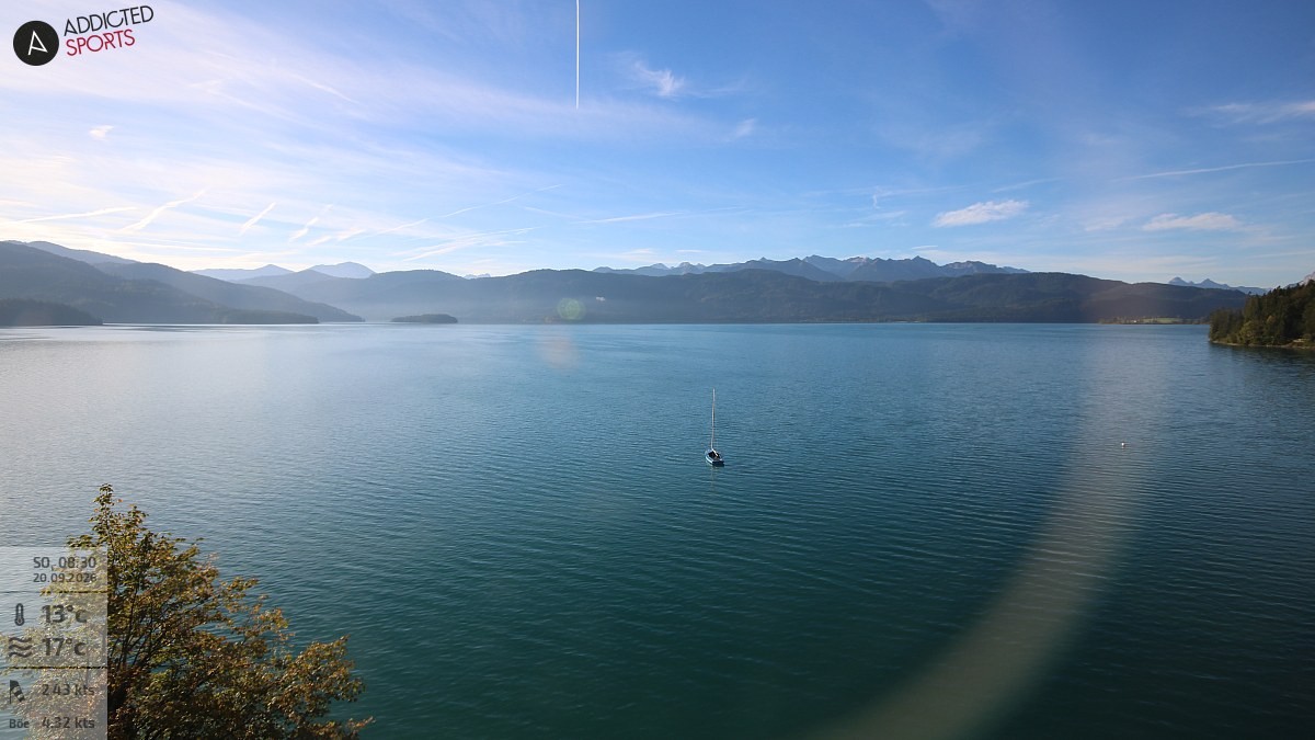 Archiv Foto Webcam Hotel Karwendelblick: Ausblick zum Walchensee