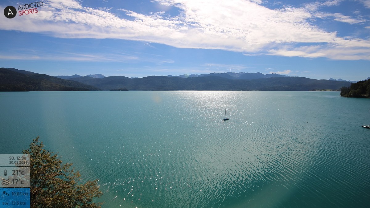 Archiv Foto Webcam Hotel Karwendelblick: Ausblick zum Walchensee