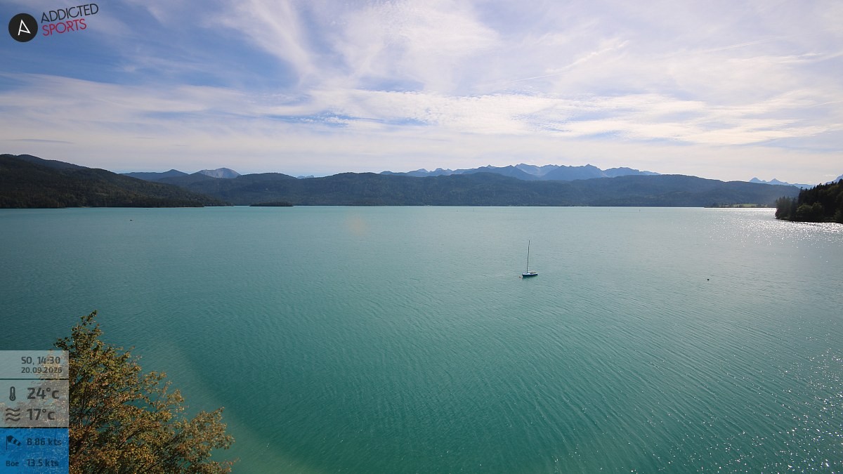 Archiv Foto Webcam Hotel Karwendelblick: Ausblick zum Walchensee