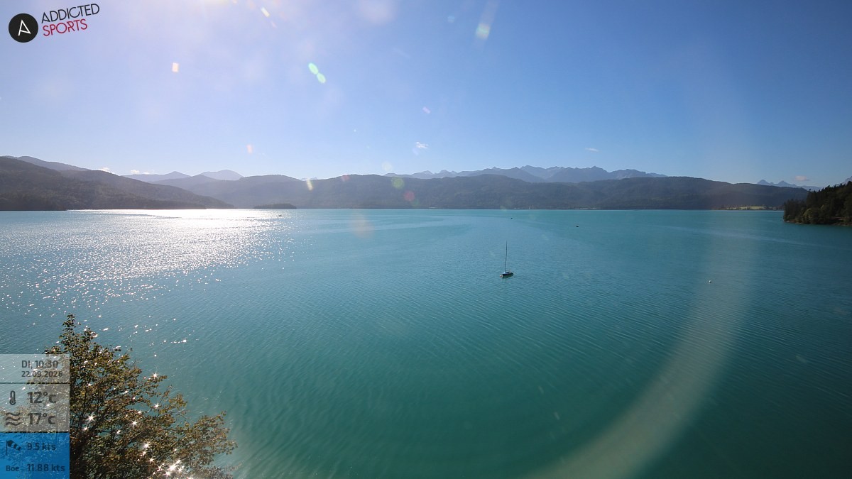Archiv Foto Webcam Hotel Karwendelblick: Ausblick zum Walchensee