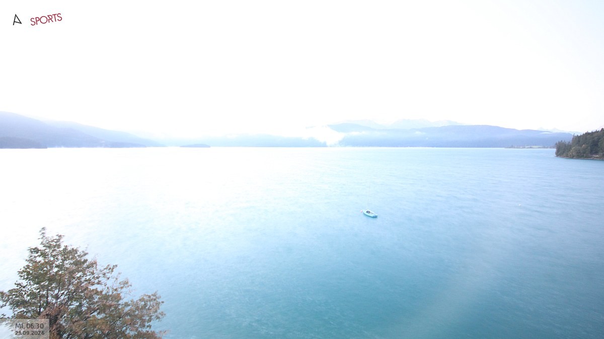 Archived image Webcam Lake Walchensee: View Hotel Karwendelblick