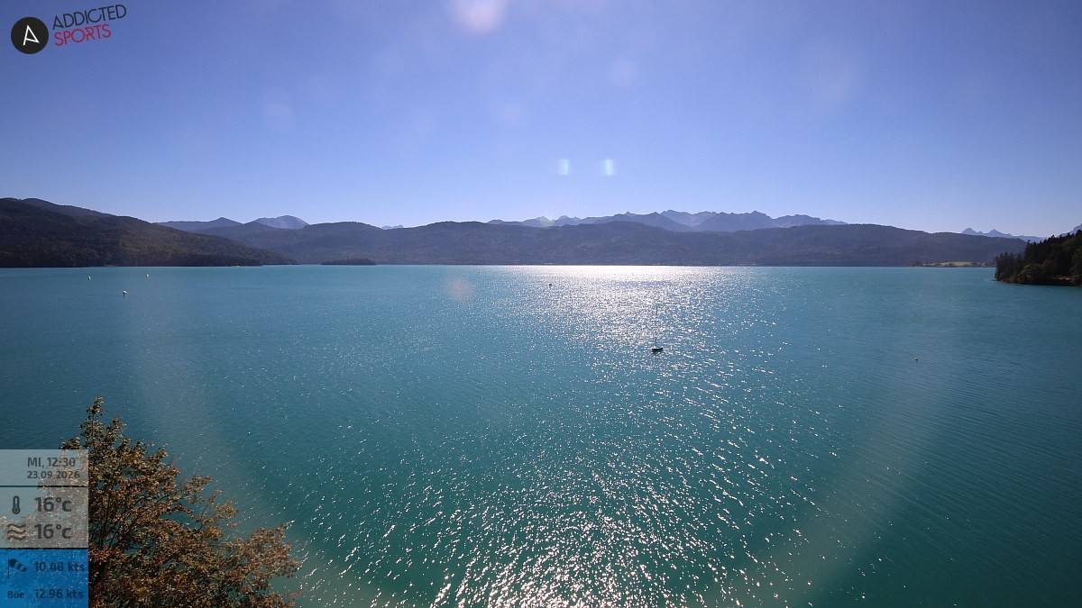 Archiv Foto Webcam Hotel Karwendelblick: Ausblick zum Walchensee