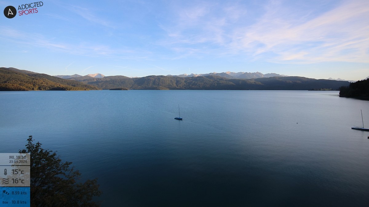 Archiv Foto Webcam Hotel Karwendelblick: Ausblick zum Walchensee