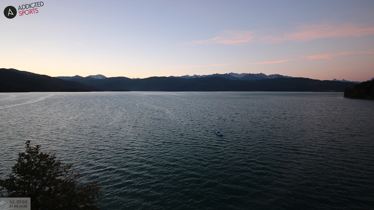 Archiv Foto Webcam Hotel Karwendelblick: Ausblick zum Walchensee