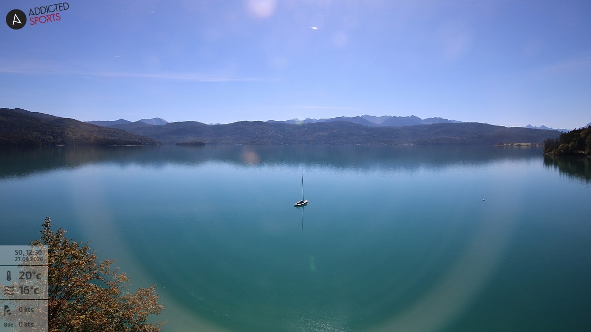 Archiv Foto Webcam Hotel Karwendelblick: Ausblick zum Walchensee