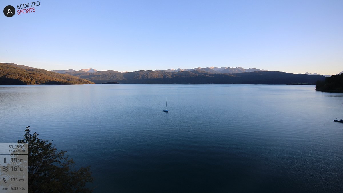 Archiv Foto Webcam Hotel Karwendelblick: Ausblick zum Walchensee