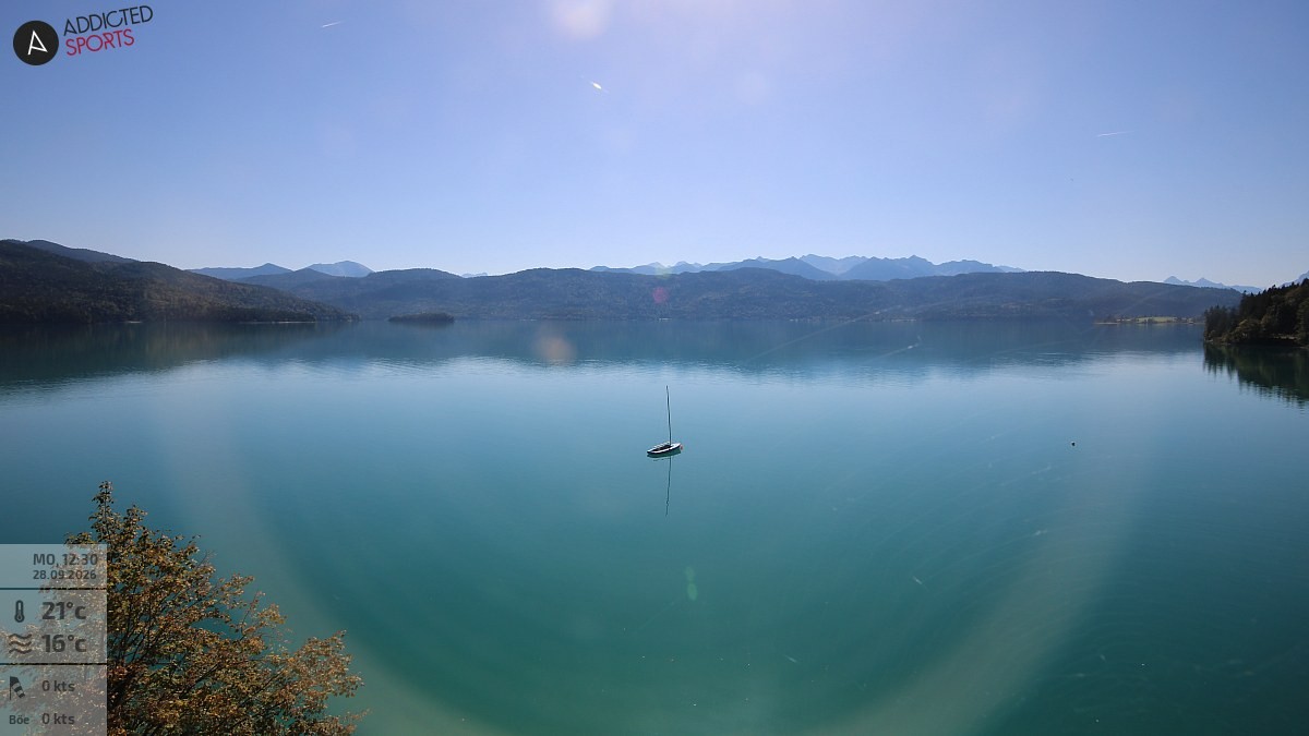 Archiv Foto Webcam Hotel Karwendelblick: Ausblick zum Walchensee