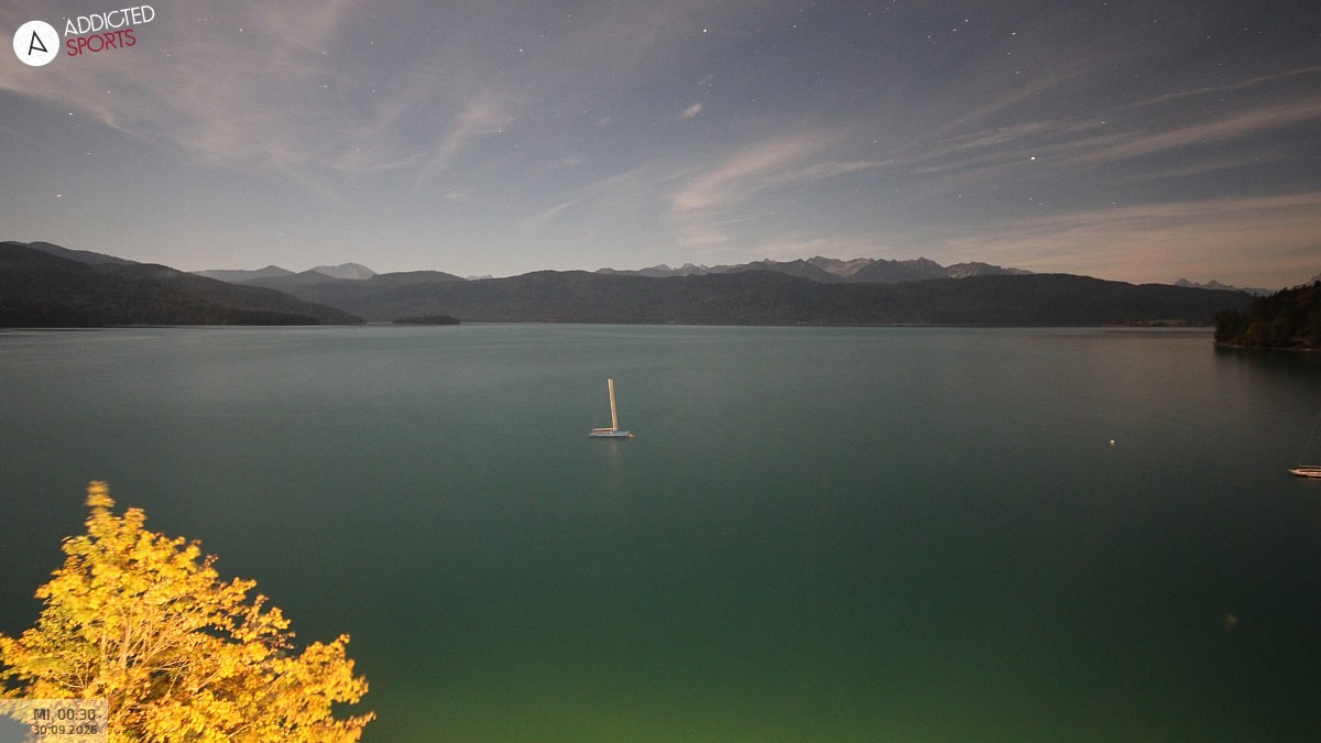 Archiv Foto Webcam Hotel Karwendelblick: Ausblick zum Walchensee