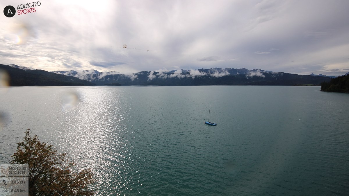 Archiv Foto Webcam Hotel Karwendelblick: Ausblick zum Walchensee