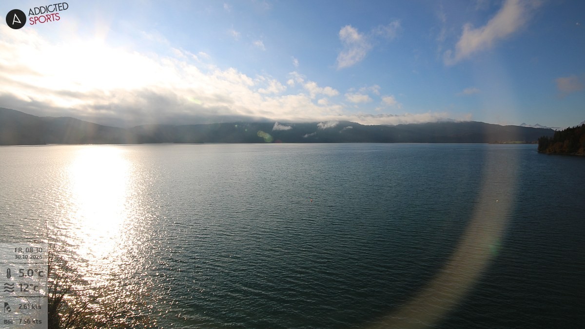 Archiv Foto Webcam Hotel Karwendelblick: Ausblick zum Walchensee