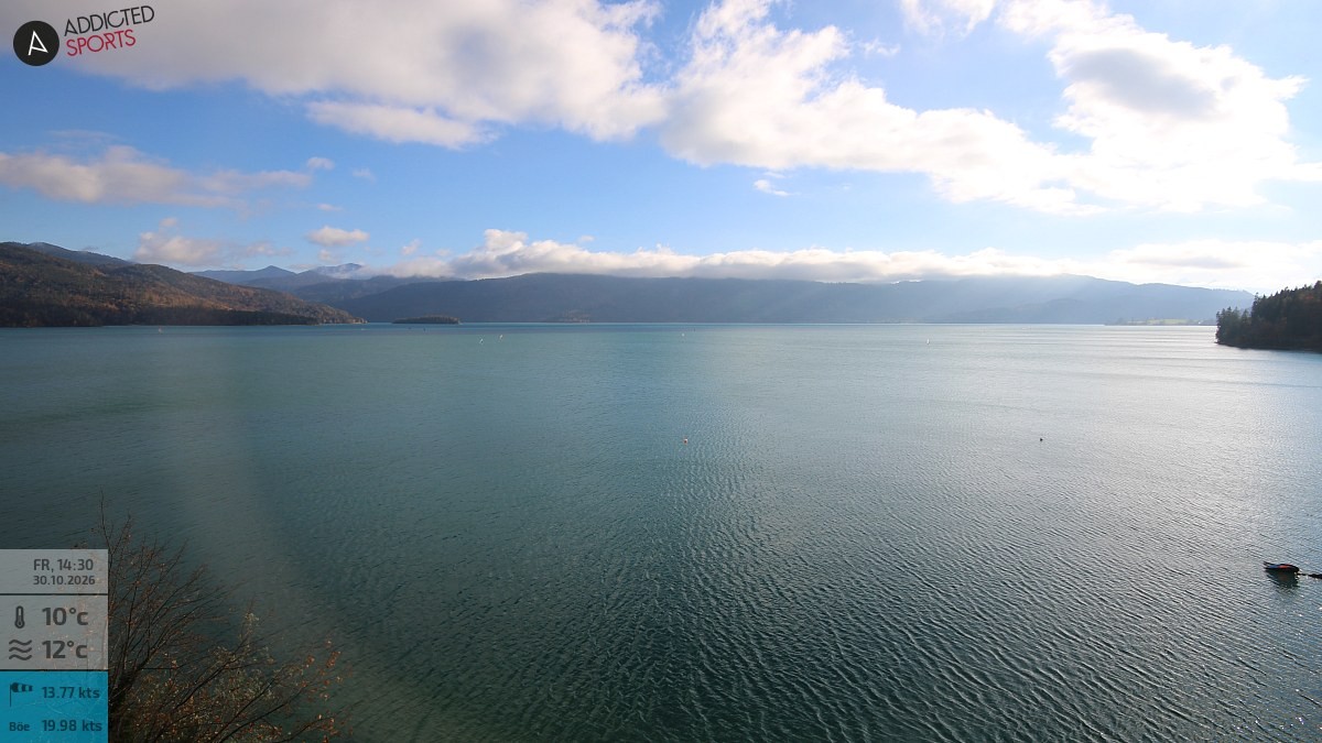 Archiv Foto Webcam Hotel Karwendelblick: Ausblick zum Walchensee