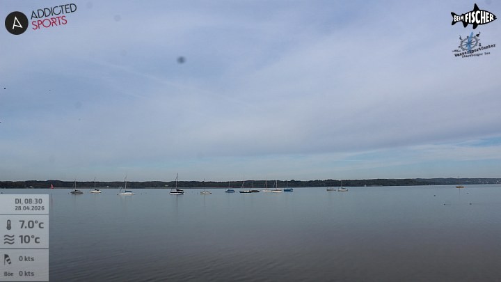 Archiv Foto Webcam Blick von Ammerland über den Starnberger See
