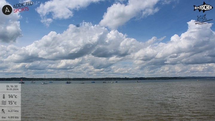 Archiv Foto Webcam Blick von Ammerland über den Starnberger See