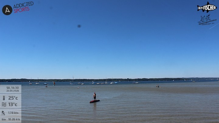 Archiv Foto Webcam Blick von Ammerland über den Starnberger See