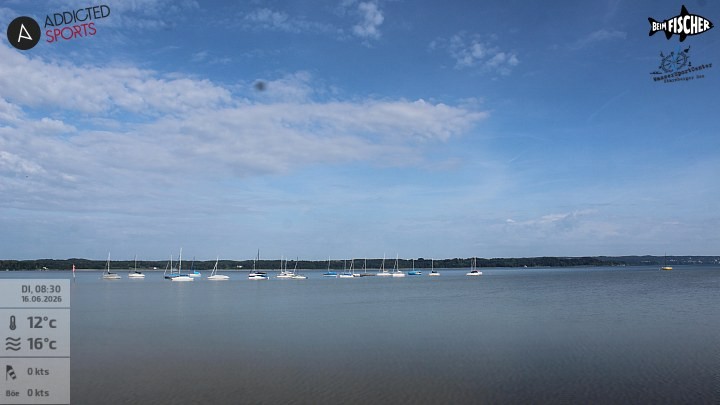 Archiv Foto Webcam Blick von Ammerland über den Starnberger See