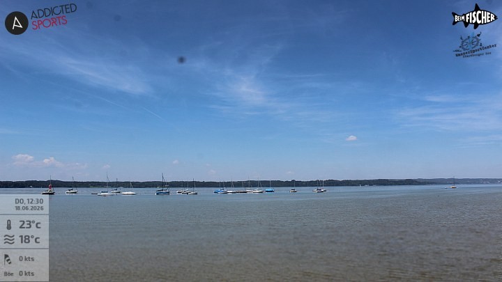 Archiv Foto Webcam Blick von Ammerland über den Starnberger See