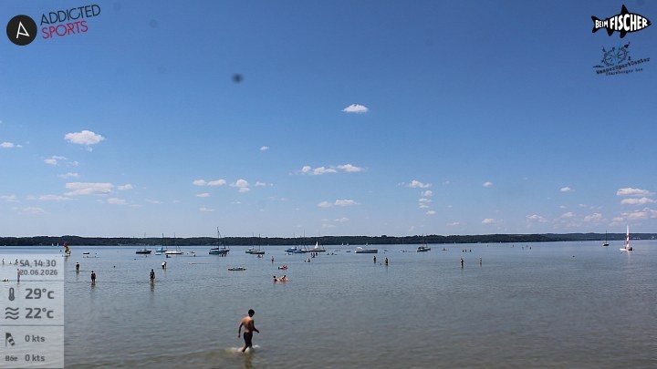 Archiv Foto Webcam Blick von Ammerland über den Starnberger See