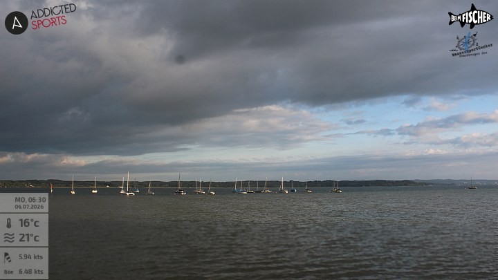 Archiv Foto Webcam Blick von Ammerland über den Starnberger See