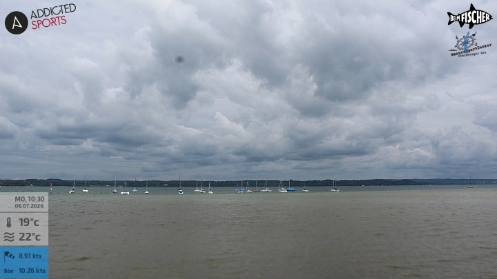 Archiv Foto Webcam Blick von Ammerland über den Starnberger See