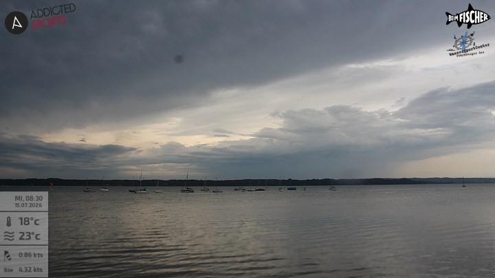 Archiv Foto Webcam Blick von Ammerland über den Starnberger See