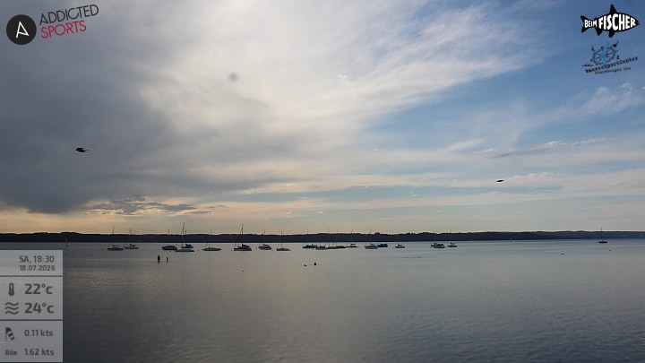 Archiv Foto Webcam Blick von Ammerland über den Starnberger See