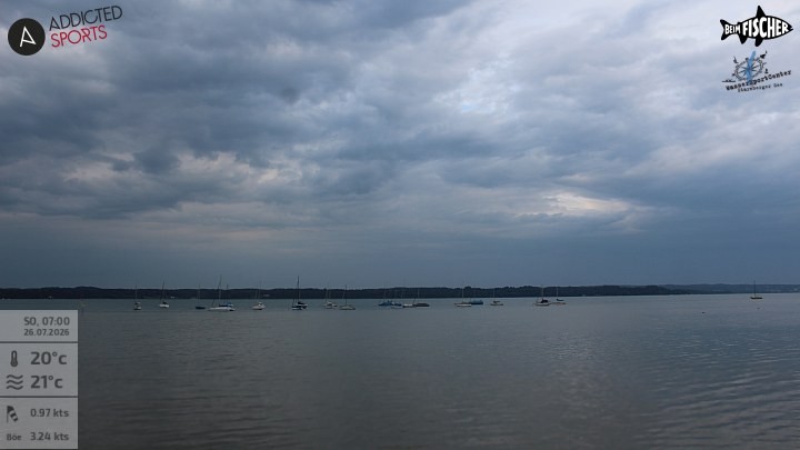 Archiv Foto Webcam Blick von Ammerland über den Starnberger See