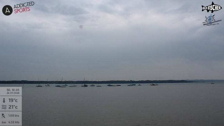 Archiv Foto Webcam Blick von Ammerland über den Starnberger See