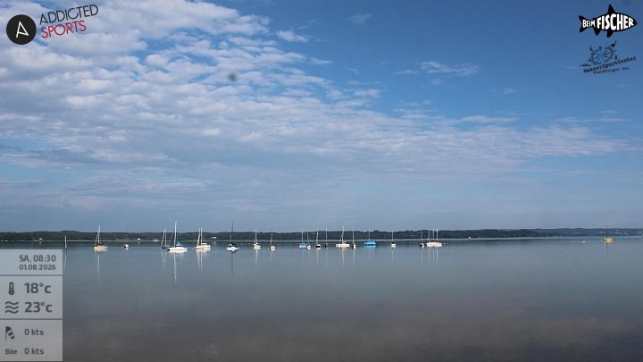 Archiv Foto Webcam Blick von Ammerland über den Starnberger See