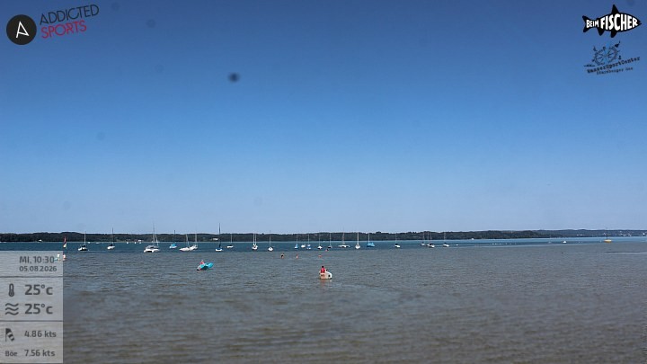 Archiv Foto Webcam Blick von Ammerland über den Starnberger See