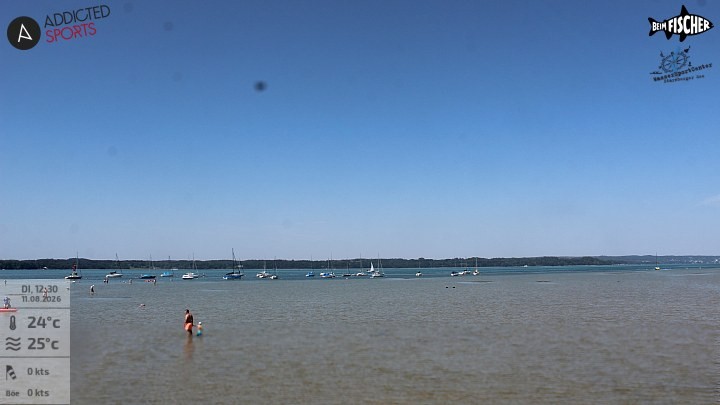 Archiv Foto Webcam Blick von Ammerland über den Starnberger See