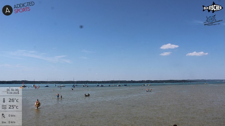 Archiv Foto Webcam Blick von Ammerland über den Starnberger See