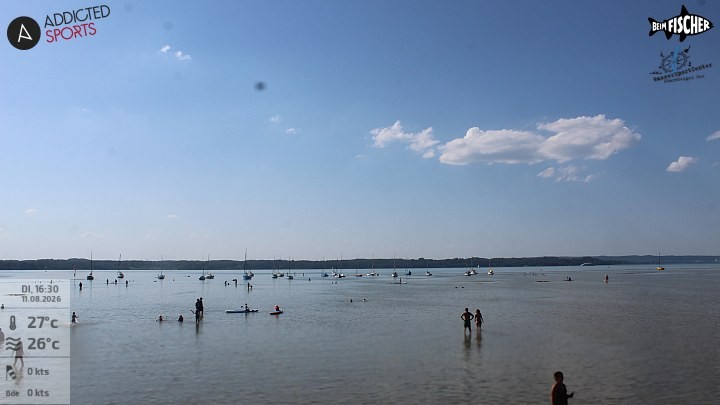 Archiv Foto Webcam Blick von Ammerland über den Starnberger See